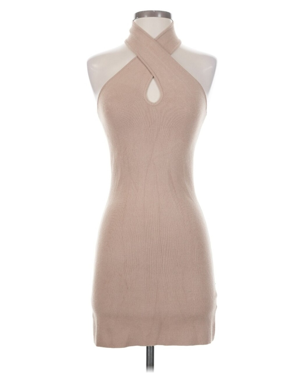 New Le Lis Milk Tea Halter Dress